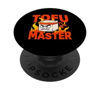 Tofu Master Angry Ninja Vegan Karate Humor PopSockets Adhesive PopGrip