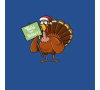 Tofu Not Turkey Men's Christmas T-Shirt - Royal Blue - M - royal blue