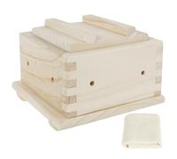 Tofu Press Bamboo Tofu Maker Tofu Pressing Mold Tofu Press Mold for Making Fresh Homemade Tofu Soybean Curd Making Tool for Home Cheese (12x12x8CM)