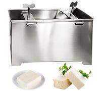 Tofu Press Stainless Steel, Adjustable Paneer Maker with Drain Hole and Drip Tray, 6.3x4.7x3.5 Inch Cheese Press for Making 2kg Tofu, Presses, Stainless Steel