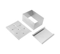 Tofu Press Stainless Steel Adjustable Vegan Tofu Presser Multifunctional DIY Household Tofu Maker for Home Kitchen 304 Stainless Steel 3 Pieces Set (58mm)