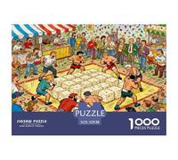 Tofu Wrestling Tournament Wooden Jigsaw Puzzle Waterproof 1000 Piece Puzzles for Adults Impossible Educational Games