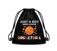 Tofwaol Drawstring Backpack Sports Sackpack for Women Men Birthday Gifts for Sports Lovers Drawstring Bag for Boys Girls, Just a Boy Who Loves Basketball