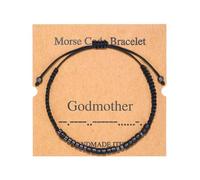 Tofwaol Morse Code Bracelets for Godmother Mothers Day Gift for Godmom Gifts for Women Proposal Gift Bracelet for Godmom Gifts from Godchild Best Godmother Birthday Present for Woman