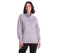 TOG24 Abigail Womens Funnel Neck Sweatshirt with Chunky Knitted Drawcords and Welt Pockets Lavender Grey