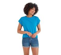 TOG24 Andrea Women's Sustainable Cotton T-Shirt. 100% Cotton Making It A Sustainable Choice. Add This Womens T-Shirt to Your Summer Wardrobe Today. Azure Blue