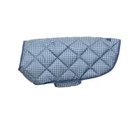 TOG24 Bark Padded Dog Coat, Water Resistant, Quilted Outdoor Walks | Size XL, Navy/Grey Gingham, dog jacket, pets, diamond stitch, adjustable velcro fastening, bound edges, lead hole, DWR finish