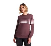 TOG24 Bayman Women's Crew Neck Sweatshirt in Supersoft Sustainable Cotton Blend with Colourful Stripe Print and Ribbed Neck, Cuffs and Hem