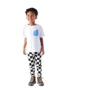 TOG24 Beltex Kids' Short-Sleeve Jersey T-Shirt, X Shaun The Sheep Collaboration, Comfy Casual Tee with A Pockect Peeping Shaun Graphic White