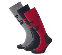 TOG24 Bergenz Ski Socks 3 Pack. Padded Ski Socks With Targeted Cushioning, Non-Slip Grip Cuffs, Re-Inforced Toe & Heel Plus Elastic Arch & Ankle Support. 3 Pack Mens Ski Socks. 3 Pack Womens Ski Socks