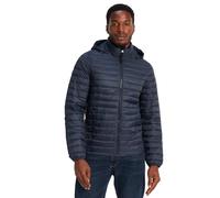 TOG24 Bowburn Mens Lightweight, Supersoft Quilted Colourblock Puffer Jacket for Winter with Fixed Hood and Eco-friendly Thermal Filling (6XL, Dark Indigo)