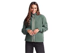 TOG24 Emilie Womens Heavy Fleece, Warm Sherpa Jacket with Laid-On Fabric, Zip Opening, Lower Pockets and Elasticated Cuffs, Relaxed Boxy Pullover