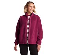 TOG24 Emilie Womens Heavy Fleece, Warm Sherpa Jacket with Laid-On Fabric, Zip Opening, Lower Pockets and Elasticated Cuffs, Relaxed Boxy Pullover