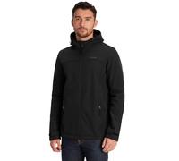 TOG24 Feizor Men's Waterproof Softshell Jacket Lightweight Fleece Lined Warm Jackets Rain Coat Windbreaker Hiking Jackets with Hood Black XL