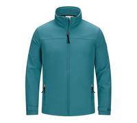 TOG24 Feizor Men's Softshelljacket Water Resisitant Windbreaker Windproof Coat Casual Fleecejacket Hiking Jacket Showerproof Zip Up for Outdoor Hydro Blue L