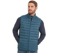 TOG24 Gibson Men's Lightweight Padded Gilets Puffer Quilted Vests Windproof Body Warmer Outerwear Sleeveless Jackets for Hiking Running Fishing Golf Lagoon Blue L