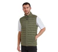 TOG24 Gibson Men's Lightweight Padded Gilets Puffer Quilted Vests Windproof Body Warmer Outerwear Sleeveless Jackets for Hiking Running Fishing Golf Khaki S