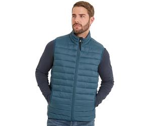 TOG24 Gibson Men's Lightweight Padded Gilets Puffer Quilted Vests Windproof Body Warmer Outerwear Sleeveless Jackets for Hiking Running Fishing Golf Lagoon Blue XXL