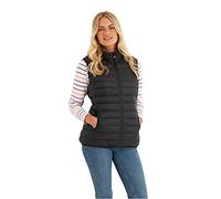 TOG24 Gibson Women's Lightweight Quilted Gilet Padded Puffer Vests Windproof Body Warmer Ladies Sleeveless Jacket Outerwear for Hiking Running Cycling Black UK10