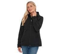 TOG24 Keld Lightweight Long Womens Softshell Jacket, Windproof, Showerproof Zip Up Outdoor Jacket with Hood, Fleece Lined For Warmth, Ideal for hiking, walking and everyday use