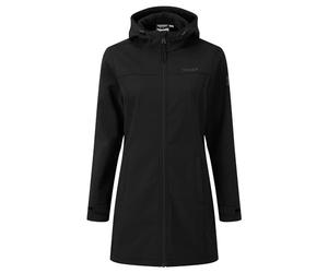 TOG24 Keld Lightweight Long Womens Softshell Jacket, Windproof, Showerproof Zip Up Outdoor Jacket with Hood, Fleece Lined For Warmth, Ideal for hiking, walking and everyday use
