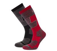TOG24 Men's 'Linz' 2-pack Ski Socks in Dark Red | Size: Medium TOG24 Dark Red M