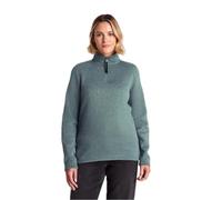 TOG24 Pearson Womens Quarter Zip Neck Fleece, Knitlook Walking Outdoor | Size 20,Mist Grey Marl,Polyester, Sweatshirt, Jumper, Brushed lining, Anti-pill, Layering, Outdoors
