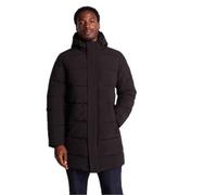 TOG24 Preece Men's Longline Quilted Winter Coat Windproof Insulated Hooded Padded Jacket Warm Thigh-Length Rain Resistant Coat for Men Black 6XL