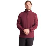 TOG24 Revive Mens Fleece Jumper. Fleece Jumper Made From 100% Recycled Polyester With Zip Neck. Mens Fleece Lightweight & Warm, Anti-Pill Fabric Garnet Red