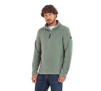 TOG24 Revive Men's Fleece Pullover Lightweight & Warm Microfleece Jacket Quarter Zip Jumpers Thermal Top Recycled Polyester Sweatshirts Light Forest S