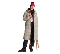 TOG24 Saga Womens Parka Extra Long Water Resistant Sleeping Bag Style Coat Light Rain Protection DWR Coating Warm Sherpa Lining To Upper Body 2 Way Zip, Press Studs, Hood Adjuster & Square Quilting