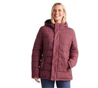 TOG24 Sleight Women's Padded Jacket Water-Resistant Windproof Quilted Puffer Jackets, Ladies Winter Warm Insulated Hooded Coat Burgundy UK16