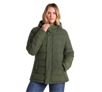 TOG24 Sleight Women's Padded Jacket Water-Resistant Windproof Quilted Puffer Jackets, Ladies Winter Warm Insulated Hooded Coat Dark Green UK16