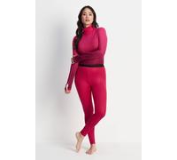 TOG24 Women's 'Snowdon' Fairisle Thermal Base Layer Leggings in Cerise | Size: 14 TOG24 Cerise 14