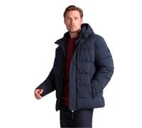 TOG24 Tunnard Mens Insulated Jacket, Quilted Winter Coat for Men, Warm Windproof Hooded Padded Thermal Jacket with Zip Pockets Dark Indigo 6XL