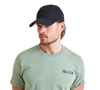 TOG24 Unisex Johan Cotton Baseball Cap, Lightly Washed Look with Adjustable Strap Logo Dark Indigo