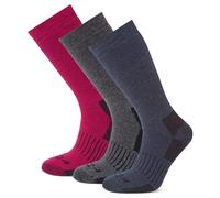 TOG24 Villach Womens 3 Pack Trek Socks. Hiking Socks Made From A Merino Fabric Blend. These Walking Socks Feature All Over Cushioning, Non-Slip Grip Cuff, Re-Inforced Toe & Heel