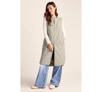 TOG24 Women's 'Jena' Long Padded Gilet in Light Beige | Size: 8 TOG24 Light Beige 8