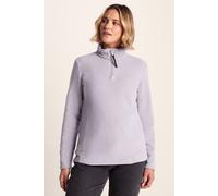 TOG24 Revive Women's Fleece Jackets Warm Fleece Jumper Pullover with Zip Neck Ladies Sports Bodywarmer Lightweight Stand-Up Collar Sweatshirts Lavender Grey UK22