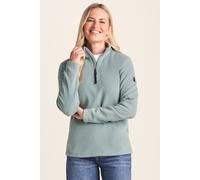 TOG24 Revive Women's Fleece Jackets Warm Fleece Jumper Pullover with Zip Neck Ladies Sports Bodywarmer Lightweight Stand-Up Collar Sweatshirts Smokey Teal UK18