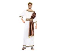 Toga Costume Mens Ladies Greek Roman Fancy Dress Adults Grecian Goddess Outfit