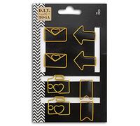 Toga D.I.Y AX068 8 Novelty Paper Clips 1.5x1.5x0.2 cm gold metal