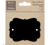 Toga D.I.Y Labels Slate STY003, Other, Black, 10 x 11.5 x 0.5 cm