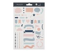 Toga D.I.Y LR002 Clear Plastic Stencil Banners with Bullet Journal 15 x 21 x 0.2 cm
