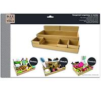 Toga D.I.Y Storage Organiser for Assembly, Cardboard, Kraft, 31 x 11 x 20 cm