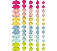 Toga naissance-leonard & Josephine Mini Stickers, Pack of 60 Plastic, multicoloured, 7 x 11 x 0.3 cm