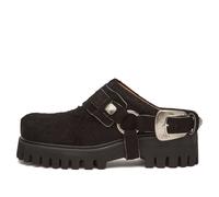 Toga Pulla Women's Suede Chunky Shoes Black
