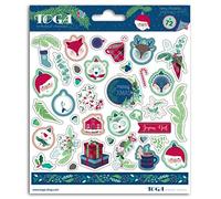 Toga Stickers Scottish Christmas, Blue, Green and Burgundy, One Size