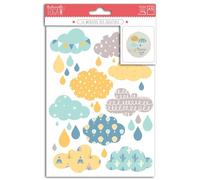 Toga Textile Transfer, Flexible, Clouds-Blue/Yellow, 15 x 21 x 0,1 cm