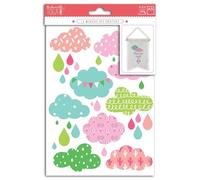 Toga Textile Transfer, Flexible, Clouds-Pink/Green, 15 x 21 x 0,1 cm